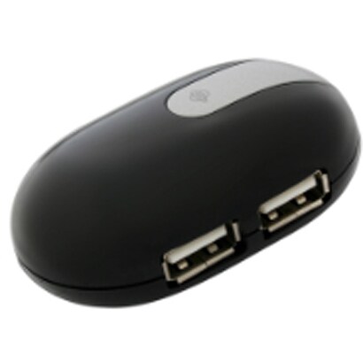 PL-USHE400BK USB2.0対応マウス型USBハブ