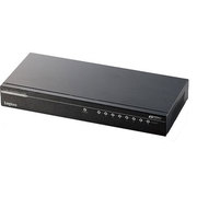 ギガビット対応 スイッチングハブ 8ポート メタルボディ ブラック LAN-GSW08P/MAB