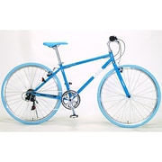 700x28C-6S ライトブルー LOVE BIKE カラークロスバイク