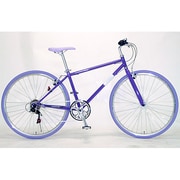 700x28C-6S パープル LOVE BIKE カラークロスバイク