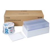 データ用 CD-R700MB 48倍速対応 50枚スピンドル(ホワイトワイドプリント)+50枚クリアケース(5mmケース)+50枚インデックスカード付き CD-R80PWDX50PA+CASE