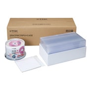 データ用 DVD-R4.7GB 16倍速対応 50枚スピンドル(ホワイトワイドプリント)+50枚クリアケース(5mmケース)+50枚インデックスカード付き DR47PWC50PU+CASE