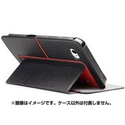 Galaxy Tab用 レザーケース スタンド式 ブラック×レッド CM013116