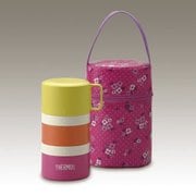 フレッシュランチボックス 3段式 560ml ピンクフラワー DJG550-PFL