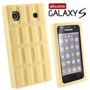ホワイト Galaxy S　チョコレートシリコンケース