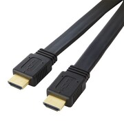 HDMIケーブル 1.5m ブラック フラットケーブル ハイスピード イーサネット対応 3D映像対応 ZDH-F215BK