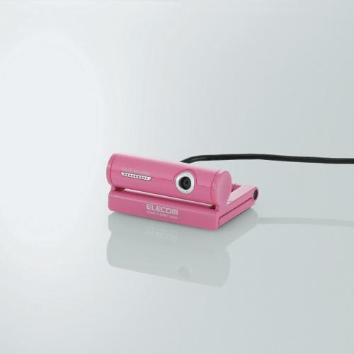 USB2.0接続 CMOS 300万画素 WEBカメラ イヤホンマイク付 ピンク UCAM-DLE300TPN