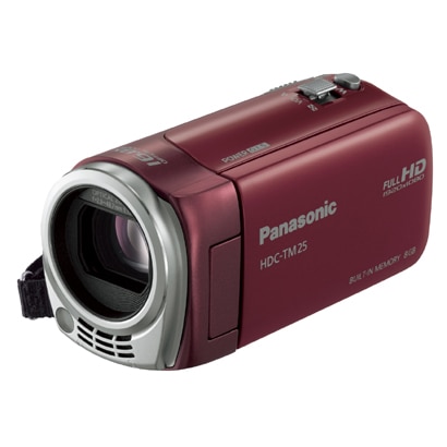 ハイビジョンデジタルビデオカメラ　メモリータイプ 8GB レッド HDC-TM25-R