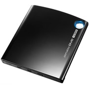 USB接続 バスパワー対応ポータブルDVDドライブ カクうすDVD ピアノブラック DVRP-U8CK