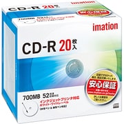 データ用CD-R 700MB 52倍速対応 インクジェットプリンタ対応ホワイトワイドレーベル 20枚 CDR80PWB20P