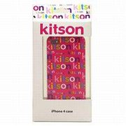 KSIPA4HCRB-LG1PK [KITSON ロゴプリント ピンク iPhone4用ケース]