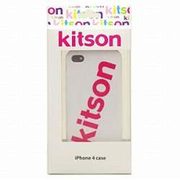 KSIPA4HCRB-LG2WH/PK [KITSON ロゴプリント ホワイト iPhone4用ケース]