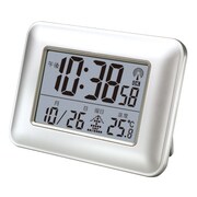 電波時計 置き掛け兼用 シルバー ML-207-SL