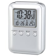 LEDバックライト電波クロック シルバー ML-212-SL