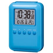 LEDバックライト電波クロック ブルー ML-212-ZBL