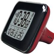 LEDバックライト電波クロック レッド ML-463-RD