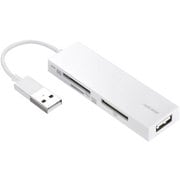 USBポート付きカードリーダー ホワイト ADR-CML17HW