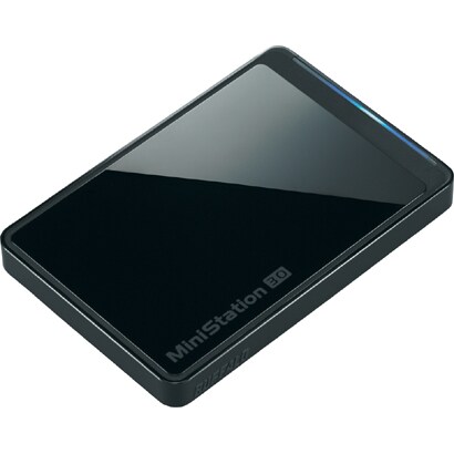 USB3.0接続 ポータブルハードディスク 500GB クリスタルブラック ミニステーションシリーズ HD-PCT500U3-B