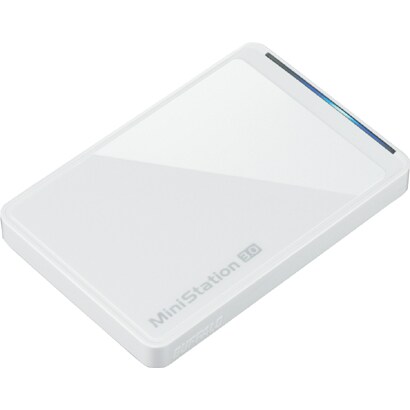 USB3.0接続 ポータブルハードディスク 500GB クリスタルホワイト ミニステーションシリーズ HD-PCT500U3-W