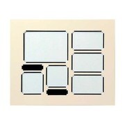 メモリーミュージアム マットボード 四切 8穴 アイボリー×ネイビー MM021513