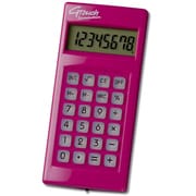 G-touchイルミネーション 携帯電卓 8桁 ピンク DX-140PK