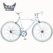 自転車(700×23C) クリスタルホワイト SLIDE(スライド) SINGLE SPEED 480mm B-PSLS48F