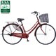 自転車（26型） ワインレッド タフママ・ガチガチロック・ブラックバージョン B-TMB633R
