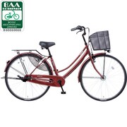 自転車(26型) ワインレッド タフママ・ガチガチロック・ブラックバージョン B-TMB633R