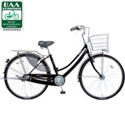 自転車(27型) ピュアブラック タフママ・ガチガチロック・シルバーバージョン B-TMS733B