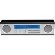 AM/FMラジオ LONG LCD CLOCK RADIO ブラック/アルミニウム LA75