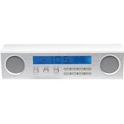 AM/FMラジオ LONG LCD CLOCK RADIO ホワイト/アルミニウム LA75
