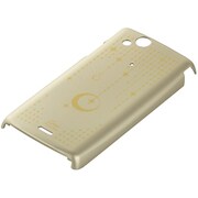 BSMPX2C08GD [Xperia arc（エクスペリアアーク）デザインケース 月と星 液晶保護フィルム付 ゴールド]