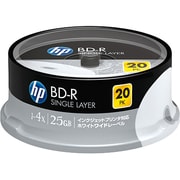 データ用BD-R 片面1層25GB 1-4倍速 インクジェット対応ホワイトワイドレーベル スピンドルケース 20枚 BDR25HPWBX20SA