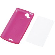 PD-SOX2UCPN [Xperia arc（エクスペリア アーク）用ソフトケース 液晶保護フィルム付 ピンク]