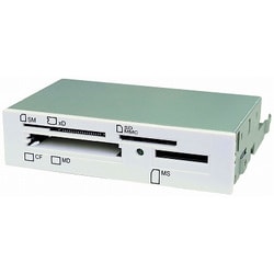 3.5インチベイ内蔵 カードリーダーライター　ホワイト FA407(SW)