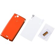 RT-SO01CC3/O [Xperia arc（エクスペリア アーク） SO-01C用 ハードコーティングシェルジャケット レイアウトオレンジ]