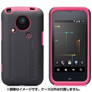 CM013392 [au IS03用 ハイブリッドタフケース ブラック×ピンク]
