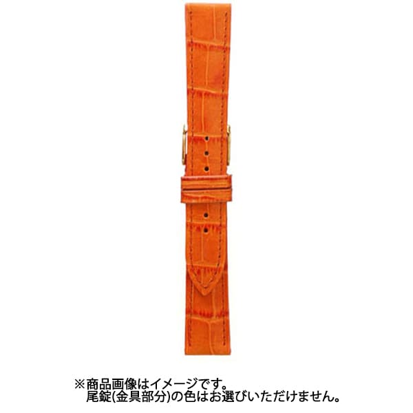 BK109O-P [時計バンド ヴィヴィッド&ベーシック カーフ型押し ウェルダー オレンジ 18mm]