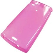RB1KC52 [Xperia arc（エクスペリア アーク）用TPUカバー 液晶保護フィルム付 無地/ピンク]