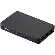 100BASE-TX対応 スイッチングハブ 8ポート ブラック ACアダプター付き LAN-SW08/PSB