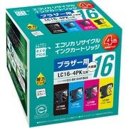 互換リサイクルインクカートリッジ ブラザー LC16-4PK 4色パック ECI-BR164P/BOX