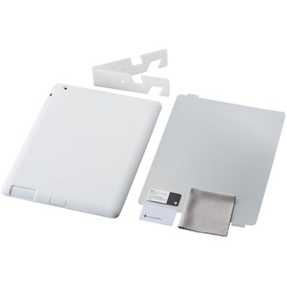 iPad 2用シリコンケースセット “Silicone Case Set for iPad 2（シリコンケースセット フォーアイパッドツー）” ホワイト TR-SCSIPD2-WT