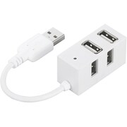 USB2.0ハブ 4ポートタイプ ダブルフェイスモデル ホワイト BSHW4U02WH