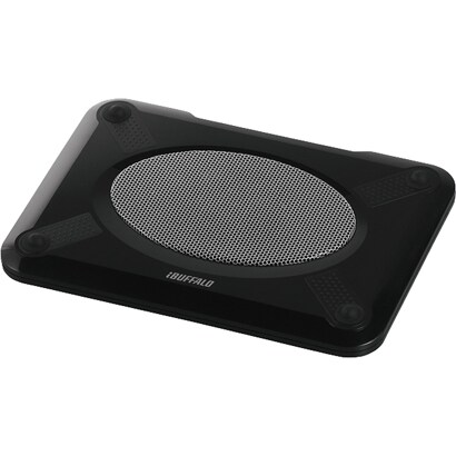 USB接続 ノートパソコンクーラー 静音ファン USBハブ付 7～13.3インチ対応 ブラック BSPC05SBK
