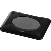 USB接続 ノートパソコンクーラー 静音ファン USBハブ付 7~13.3インチ対応 ブラック BSPC05SBK