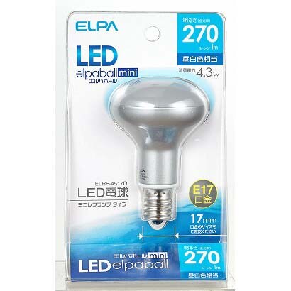 LED電球 E17口金 昼白色相当 ELRF-4517D