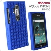 ブロックシリコンケース(SH-12C/BL) [AQUOS PHONE SH-12C用 ブルー]
