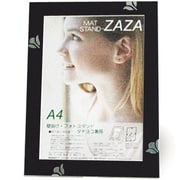 ZAZAマットA4 ハナ ホワイト+ブラック ZAZAマットA4 花 ホワイト+ブラック