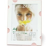 ZAZAマットA4 マル バラ+ホワイト ZAZAマットA4 サークル バラ+ホワイト