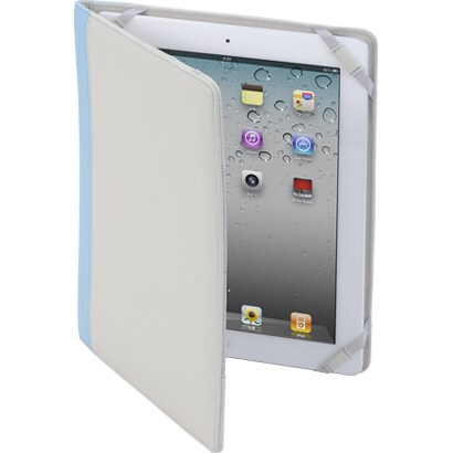 iPad 2用PUレザーケース “iCross（アイクロス）” ホワイト/ブルー MG-ICIP2-WTBL